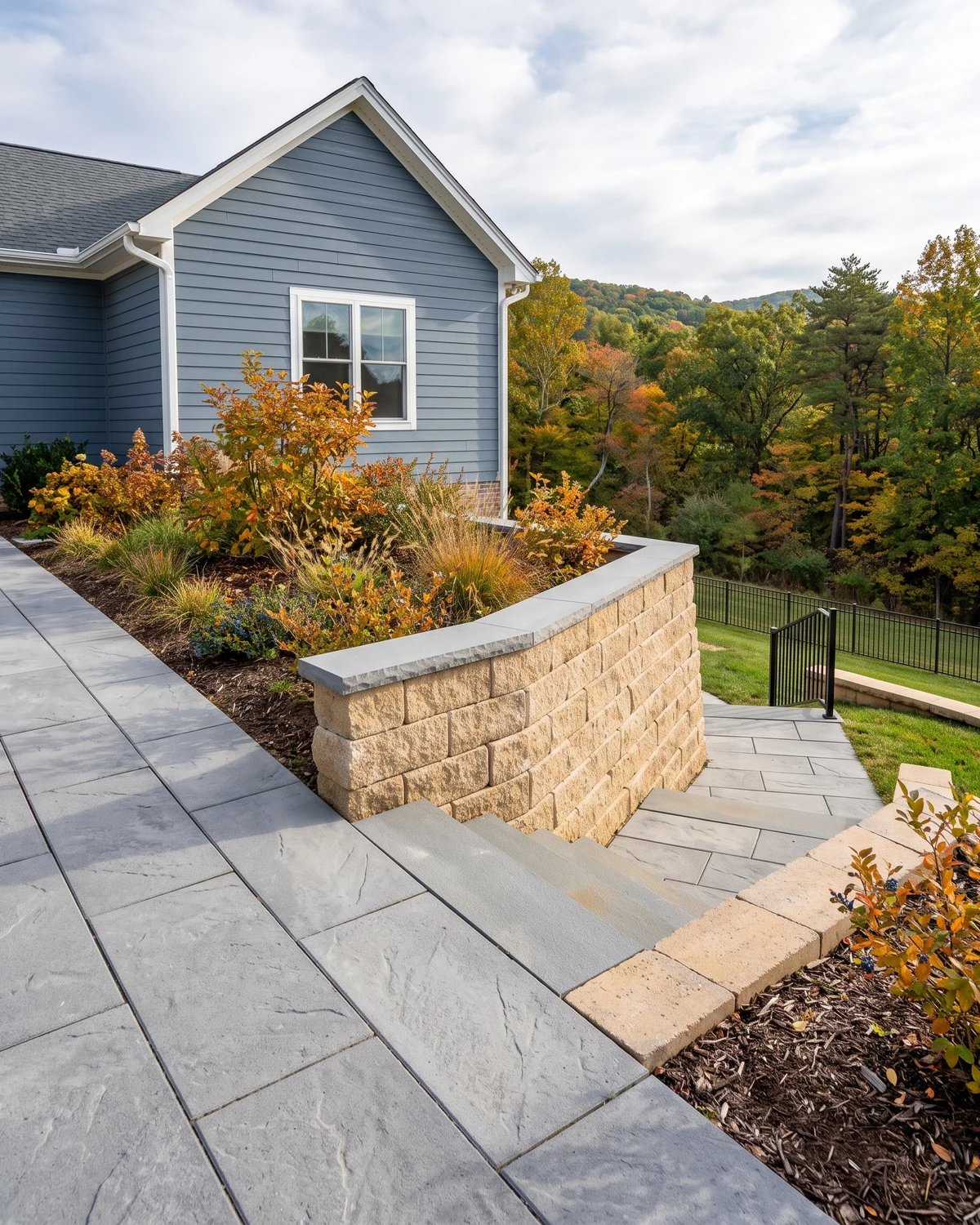Generated Christiansburg hardscape planning concept showing a distinct material and outdoor-room inspiration view