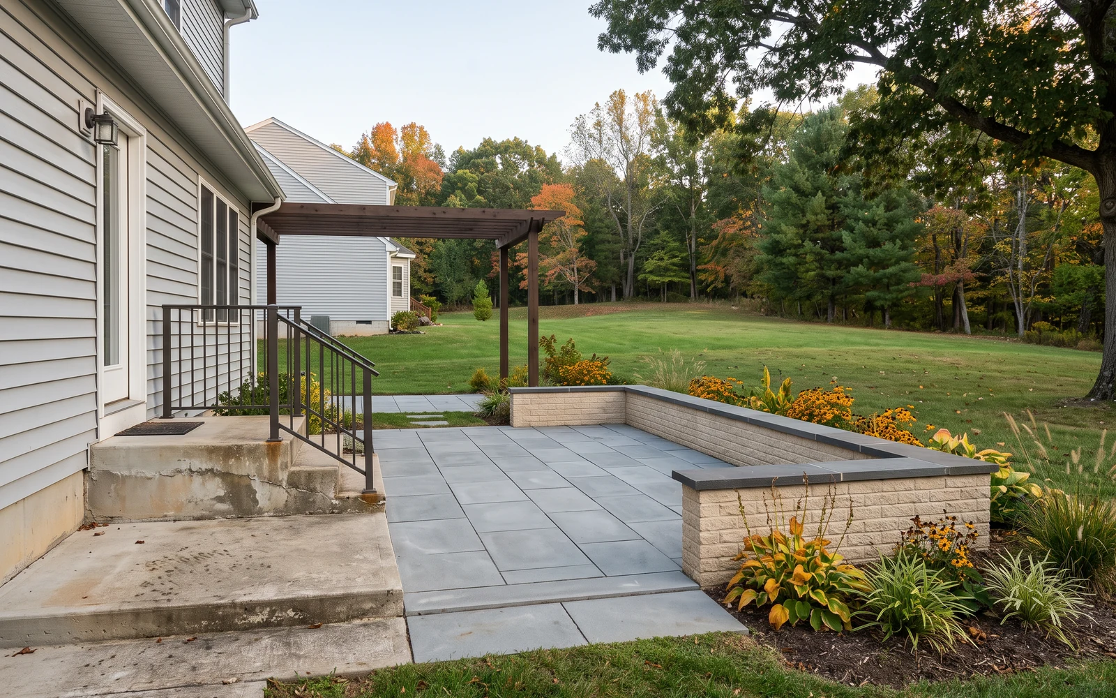 Generated Christiansburg hardscape planning concept showing the first project-planning emphasis