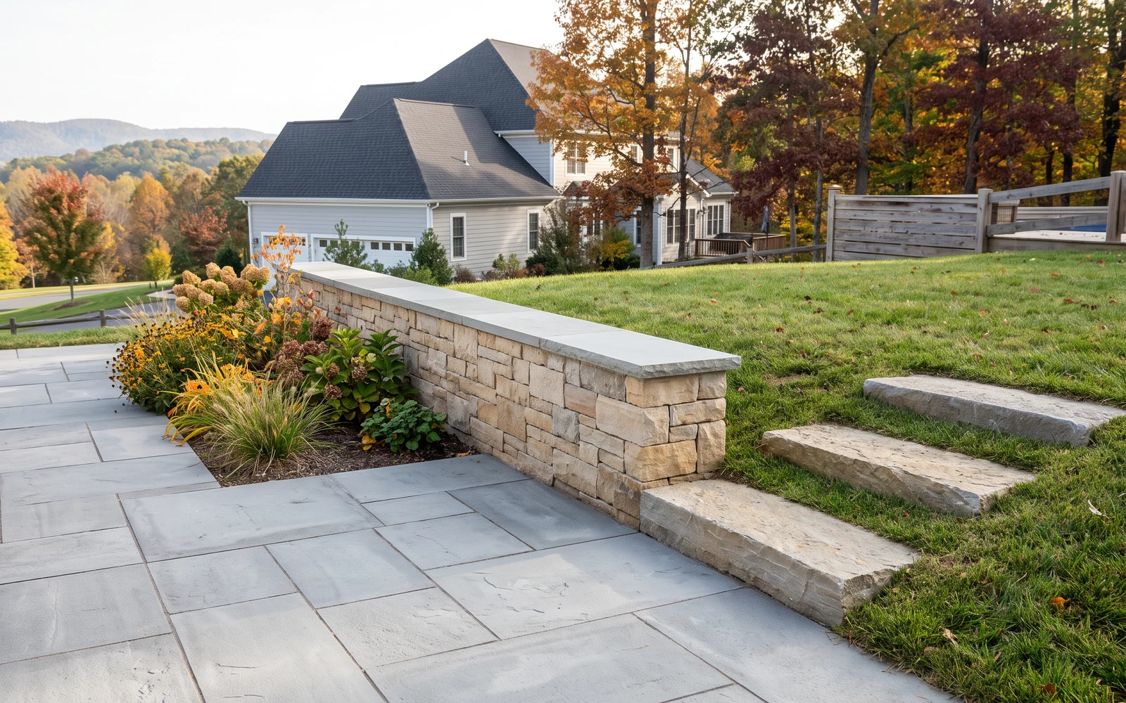 Generated Christiansburg hardscape planning concept showing the second project-planning emphasis