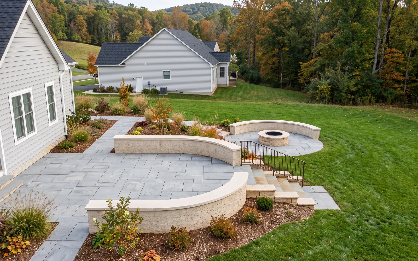Generated Christiansburg hardscape planning concept showing the fourth project-planning emphasis